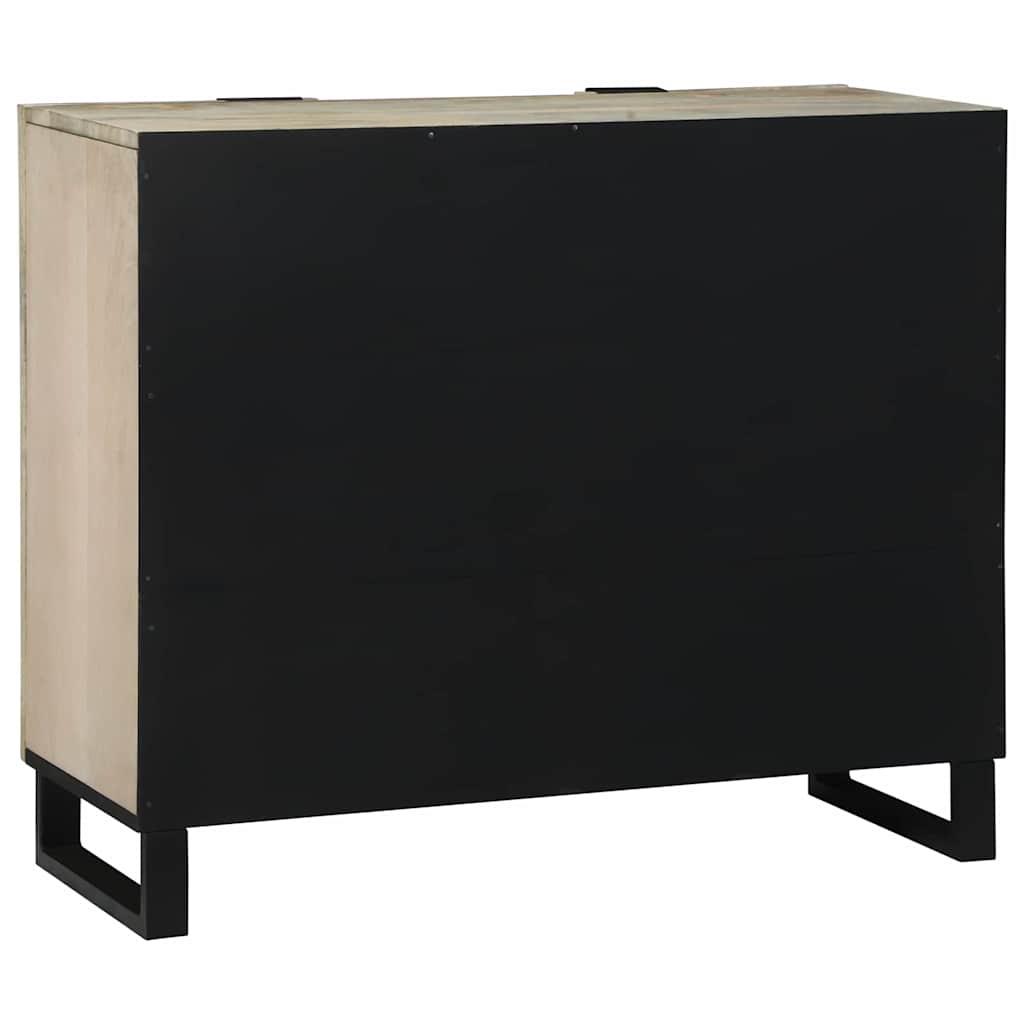vidaXL Sideboard White 90 x 33 x 75 cm Solid mango wood