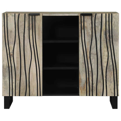vidaXL Sideboard White 90 x 33 x 75 cm Solid mango wood
