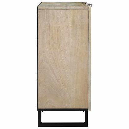vidaXL Sideboard White 90 x 33 x 75 cm Solid mango wood