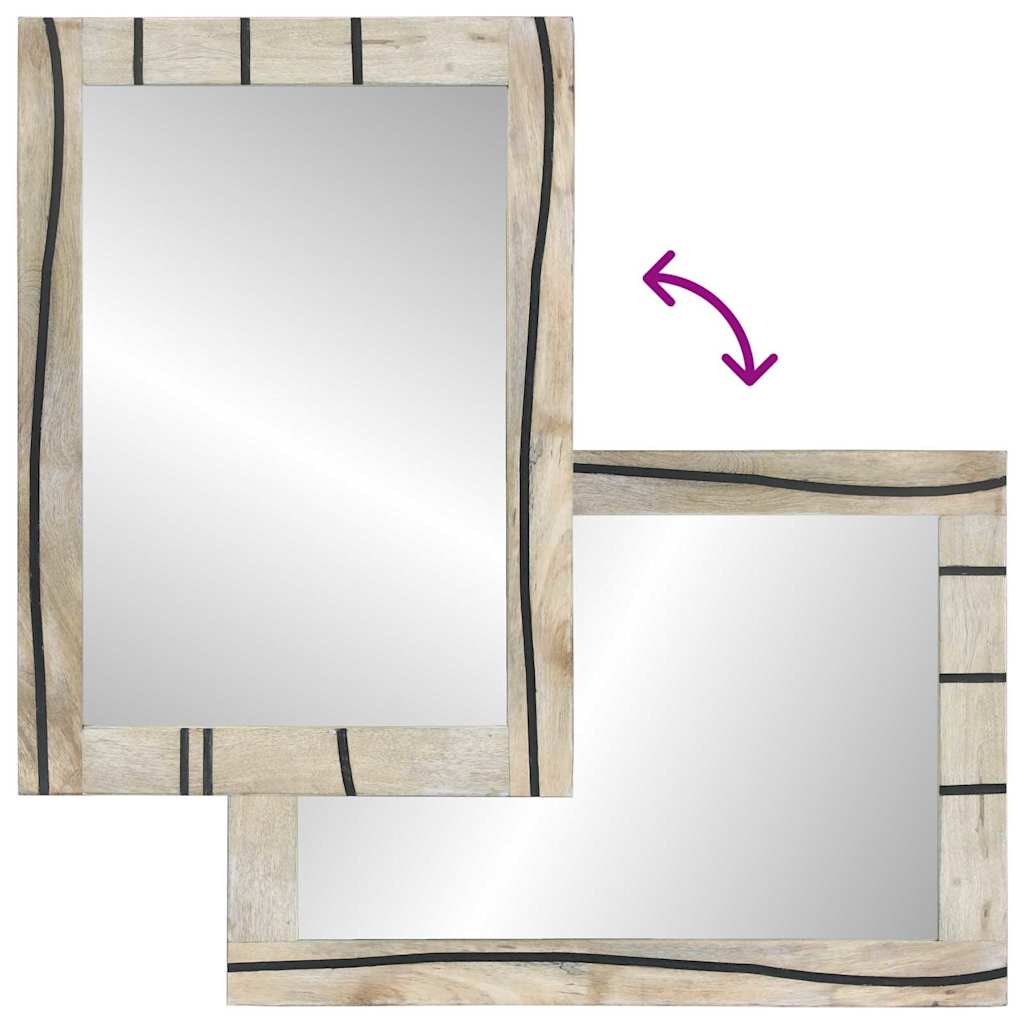 vidaXL Bathroom Mirror Rectangular with Mirror White 50 x 2.5 x 70 cm