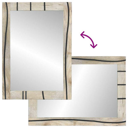 vidaXL Bathroom Mirror Rectangular with Mirror White 50 x 2.5 x 70 cm