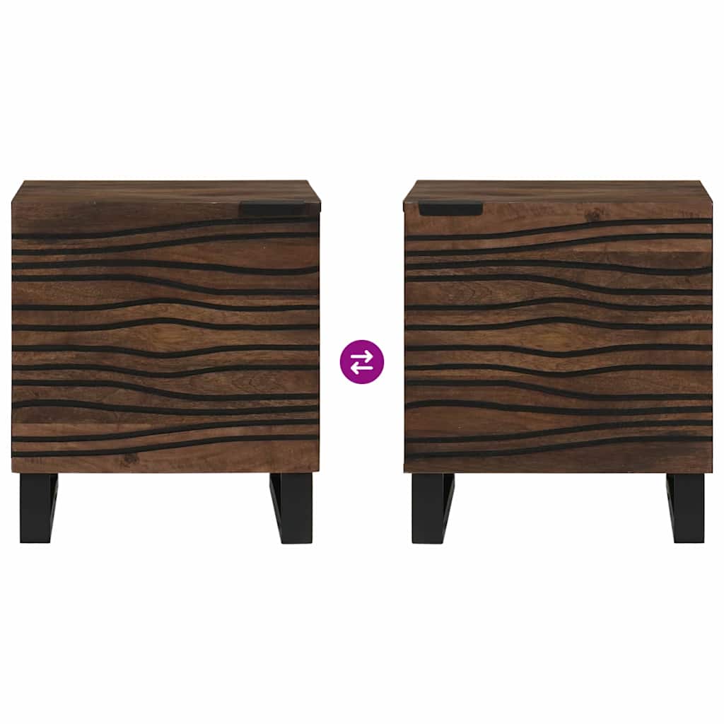 vidaXL Bedside Cabinet Walnut 40 x 33 x 46 cm Engineered Wood