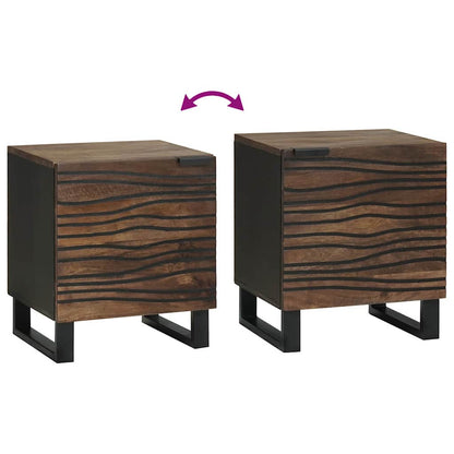 vidaXL Bedside Cabinet 2 pcs Walnut 40 x 33 x 46 cm Engineered Wood