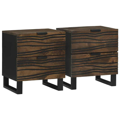 vidaXL Bedside Cabinet 2 pcs Walnut 40 x 33 x 46 cm Engineered Wood