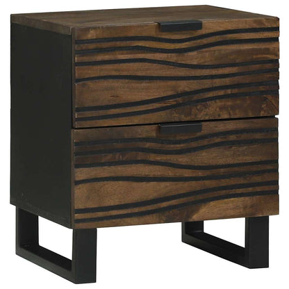 vidaXL Bedside Cabinet 2 pcs Walnut 40 x 33 x 46 cm Engineered Wood