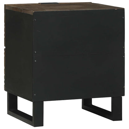 vidaXL Bedside Cabinet 2 pcs Walnut 40 x 33 x 46 cm Engineered Wood