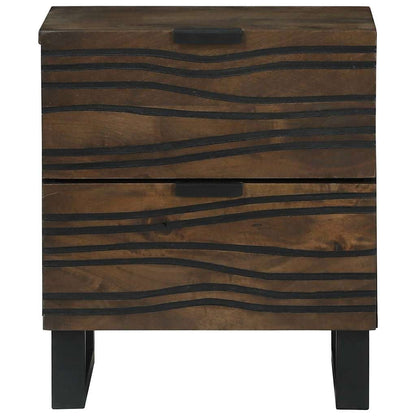 vidaXL Bedside Cabinet 2 pcs Walnut 40 x 33 x 46 cm Engineered Wood