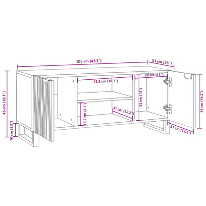 vidaXL TV Units Walnut 105 x 33 x 46 cm Engineered wood