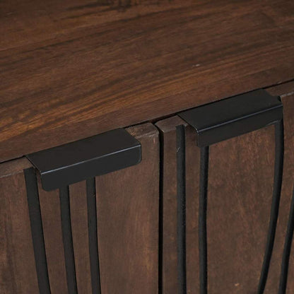 vidaXL Sideboard Walnut 60 x 33.5 x 75 cm Solid Mango Wood