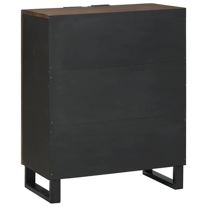 vidaXL Sideboard Walnut 60 x 33.5 x 75 cm Solid Mango Wood
