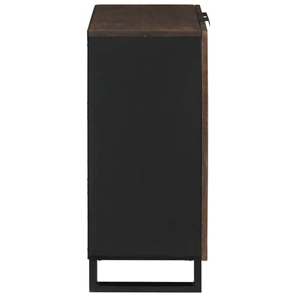 vidaXL Sideboard Walnut 60 x 33.5 x 75 cm Solid Mango Wood