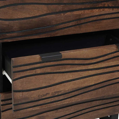 vidaXL Sideboard with Drawer Brown 60 x 33.5 x 75 cm Solid Mango wood