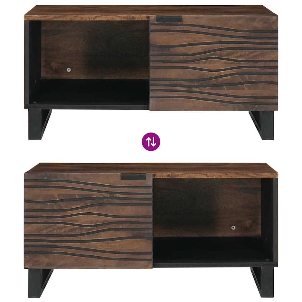 vidaXL Coffee Table Brown and Black 80 x 50 x 40 cm