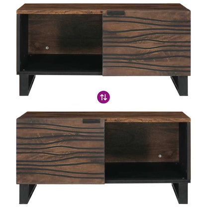 vidaXL Coffee Table Brown and Black 80 x 50 x 40 cm