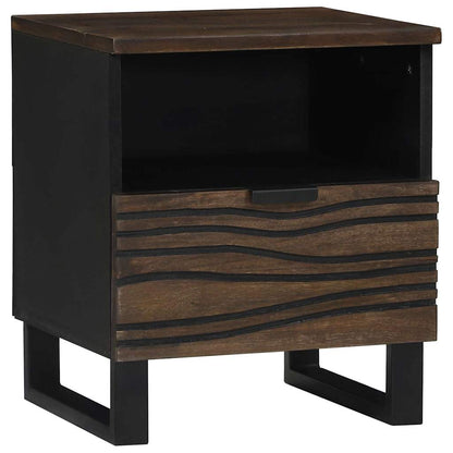 vidaXL Bedside Cabinet 2 pcs Walnut 40 x 33 x 46 cm Engineered Wood