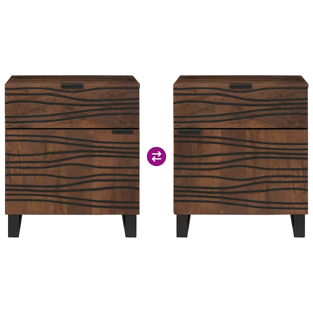 vidaXL Bedside Cabinet Walnut 50 x 33 x 60 cm Engineered Wood