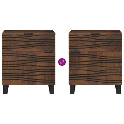 vidaXL Bedside Cabinet Walnut 50 x 33 x 60 cm Engineered Wood