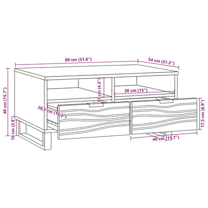 vidaXL Coffee Table Walnut 80 x 54 x 40 cm Engineered Wood