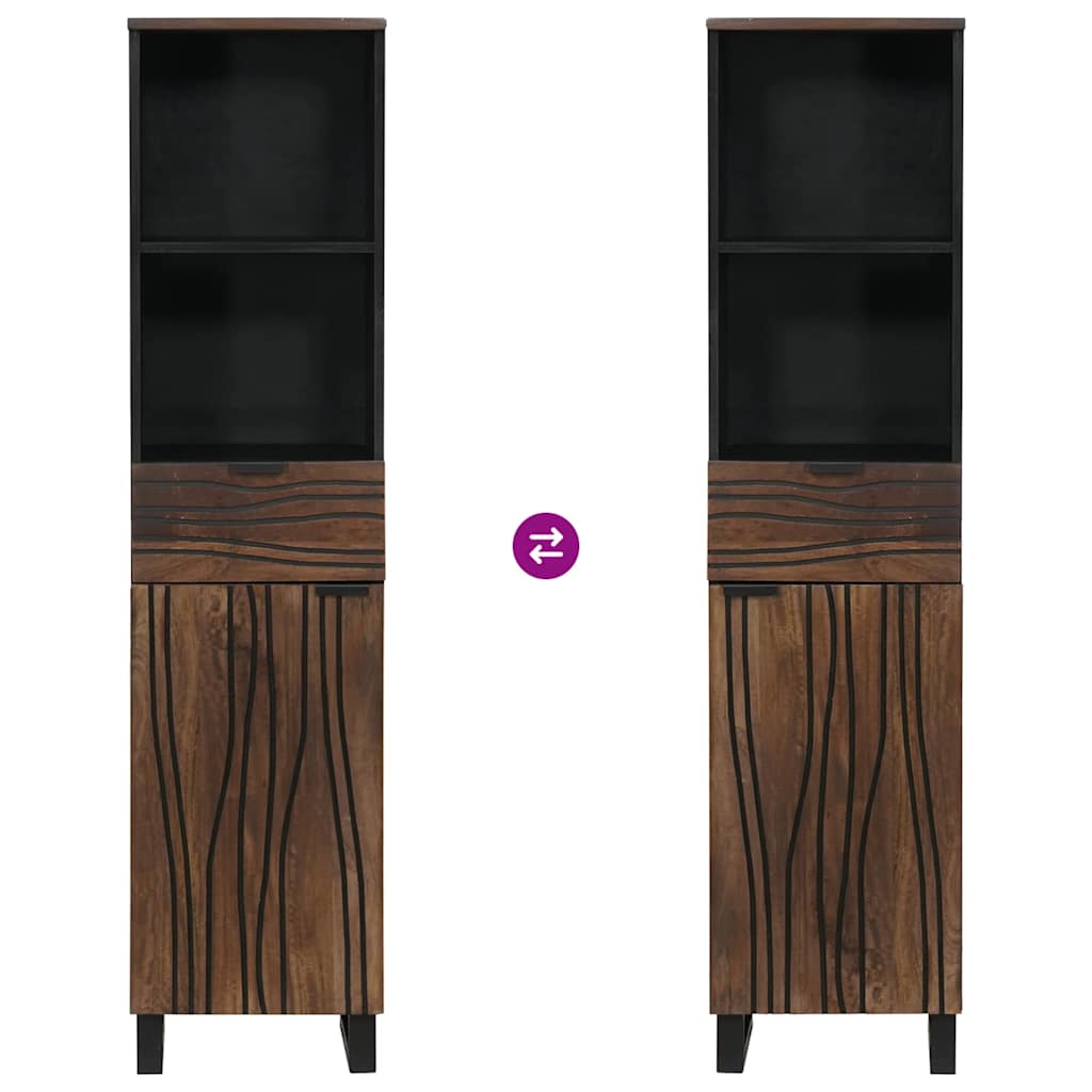 vidaXL Bathroom Cabinet Walnut 38 x 33 x 160 cm Engineered Wood