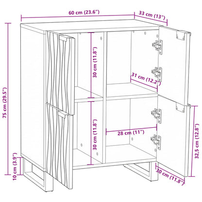 vidaXL Media Storage Cabinets & Racks Brown 60 x 33.5 x 75 cm