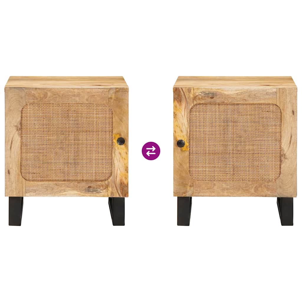 vidaXL Bedside Cabinet Natural 40 x 33 x 46 cm
