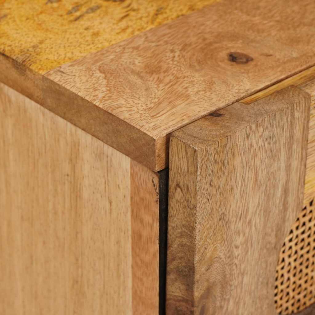 vidaXL Bedside Cabinet Natural 40 x 33 x 46 cm Solid Mango Wood