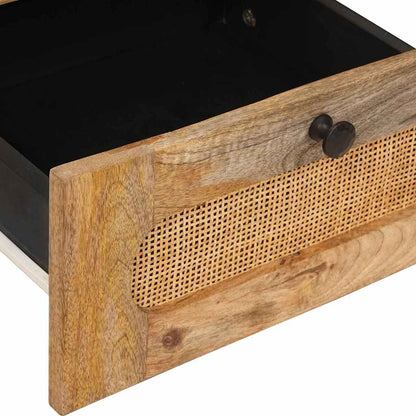 vidaXL Bedside Cabinet 2 pcs Natural 40 x 33 x 46 cm Solid Mango Wood