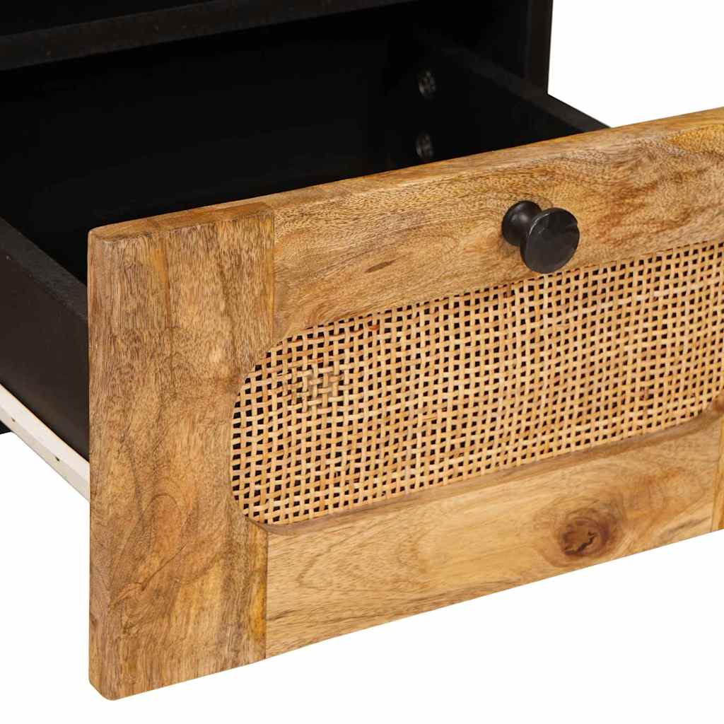 vidaXL TV Cabinet with Drawer Brown 70 x 33x 46 cm Solid Mango Wood