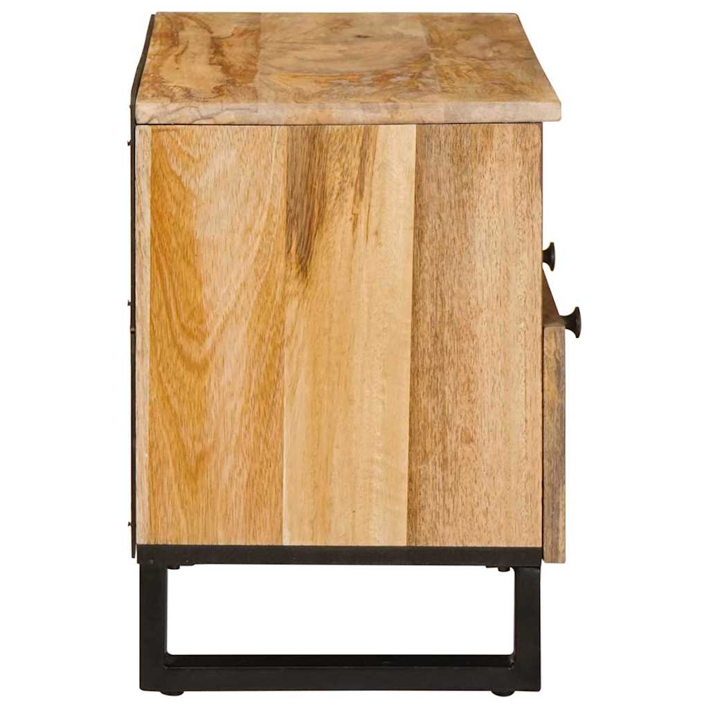 vidaXL TV Cabinet with Drawer Brown 70 x 33x 46 cm Solid Mango Wood