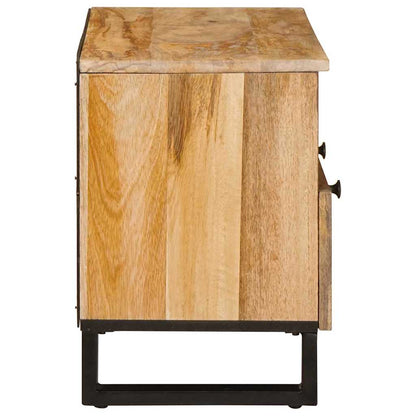 vidaXL TV Cabinet with Drawer Brown 70 x 33x 46 cm Solid Mango Wood