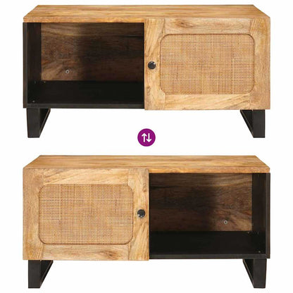 vidaXL Coffee Table Natural 80 x 50 x 40 cm Solid Mango Wood