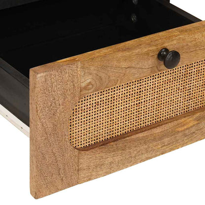vidaXL Bedside Cabinet Natural 40 x 33 x 46 cm Solid Mango Wood