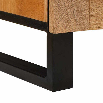 vidaXL Bedside Cabinet 2 pcs Natural 40 x 33 x 46 cm Solid Mango Wood