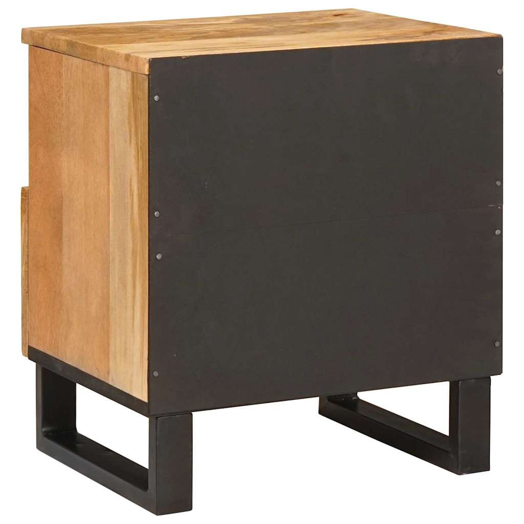 vidaXL Bedside Cabinet 2 pcs Natural 40 x 33 x 46 cm Solid Mango Wood