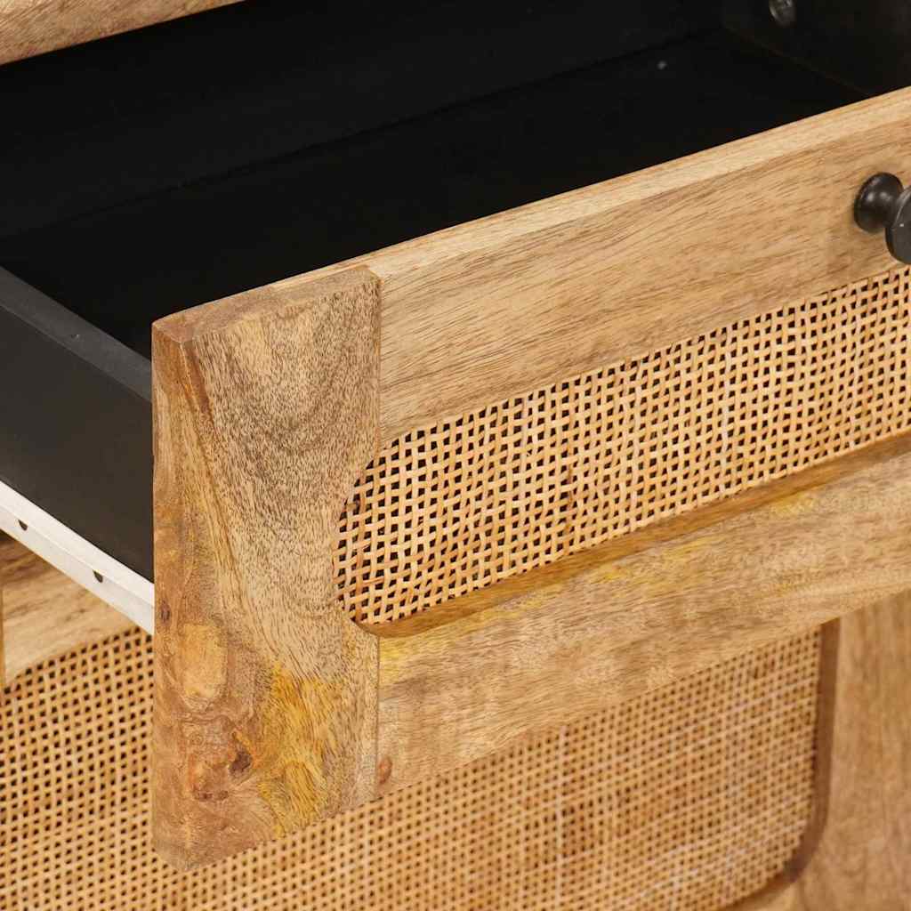 vidaXL Bedside Cabinet Natural 50 x 33 x 60 cm Solid Mango Wood
