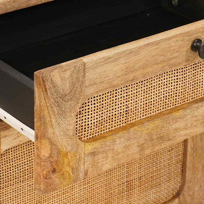 vidaXL Bedside Cabinet Natural 50 x 33 x 60 cm Solid Mango Wood