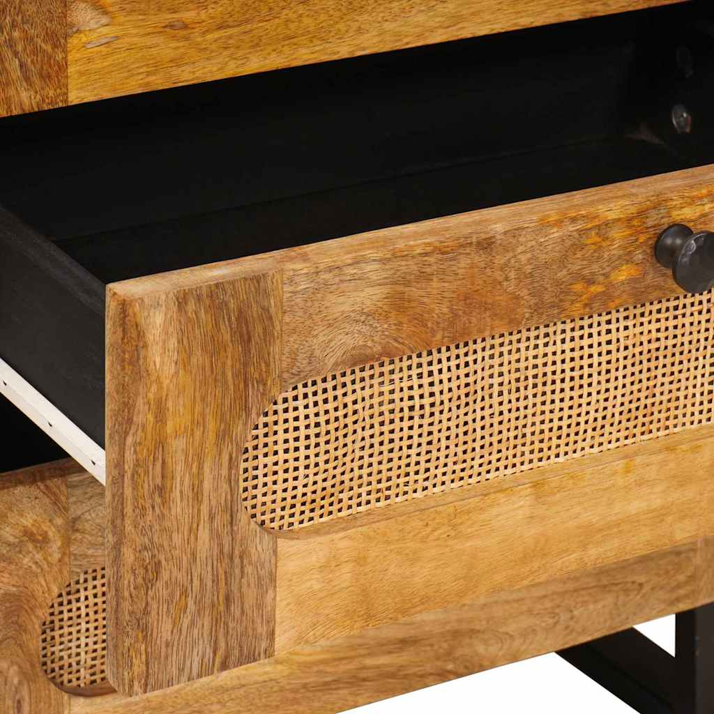 vidaXL Bedside Cabinet Natural 50 x 33 x 62 cm Solid Mango Wood