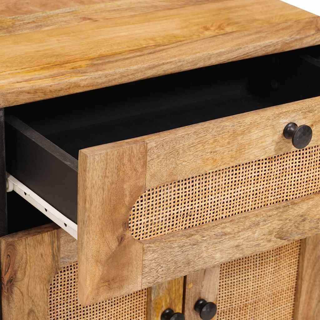 vidaXL Bedside Cabinet Natural 50 x 33 x 60 cm Solid Mango Wood