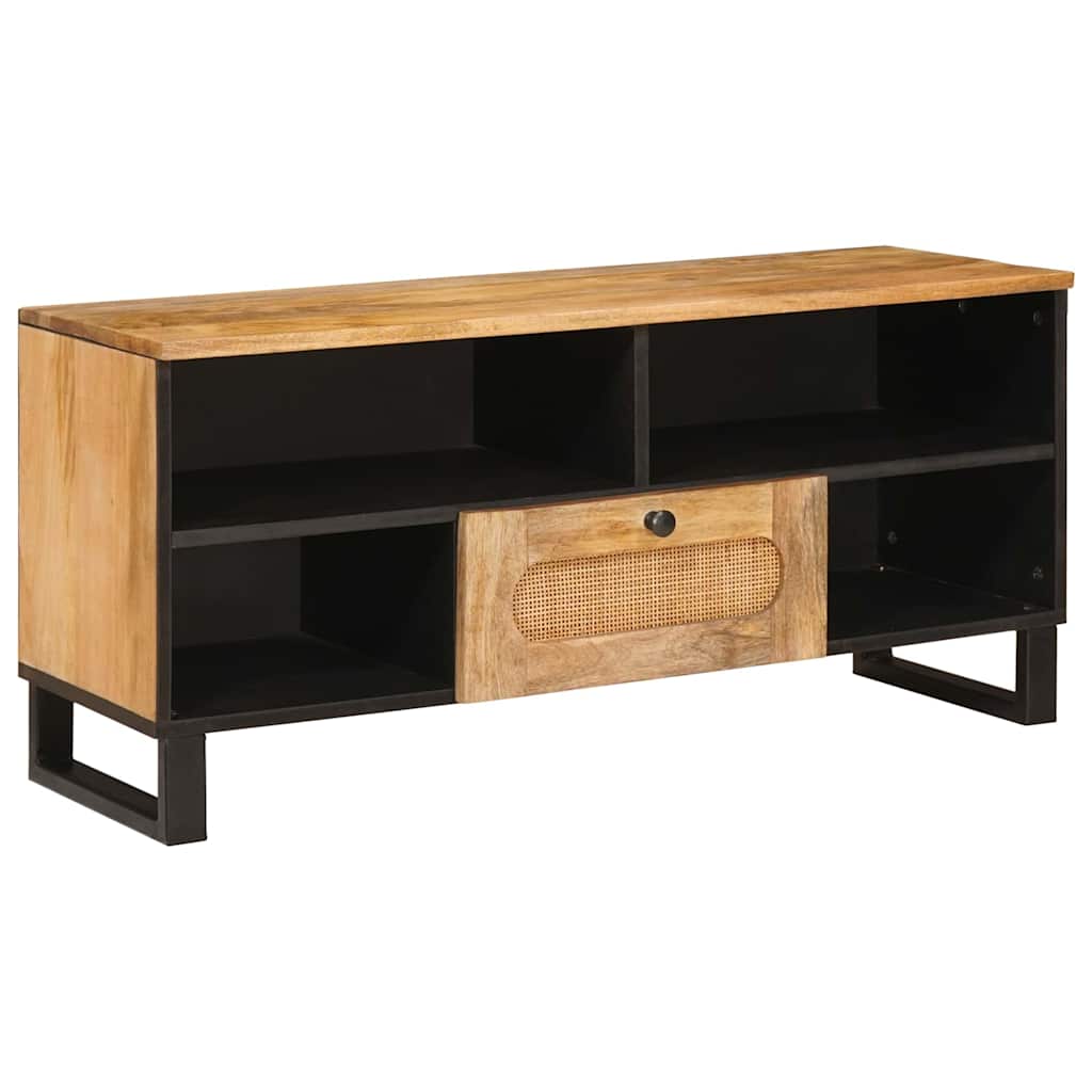 vidaXL TV Cabinet with Drawer Brown 100 x 33 x 46 cm Solid Mango Wood