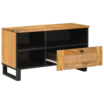 vidaXL TV Cabinet with Drawer Brown 80 x 33 x 46 cm Solid Mango Wood