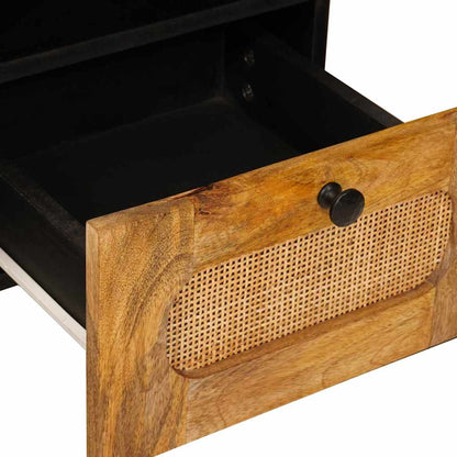 vidaXL TV Cabinet with Drawer Brown 100 x 33 x 46 cm Solid Mango Wood
