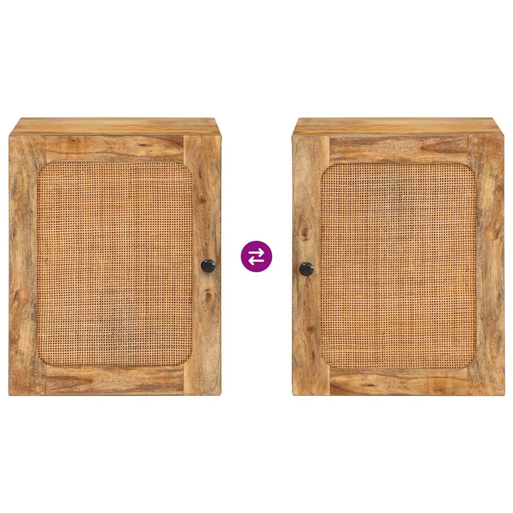 vidaXL Bathroom Hanging Cabinet Brown 38 x 33 x 48 cm Solid Mango Wood