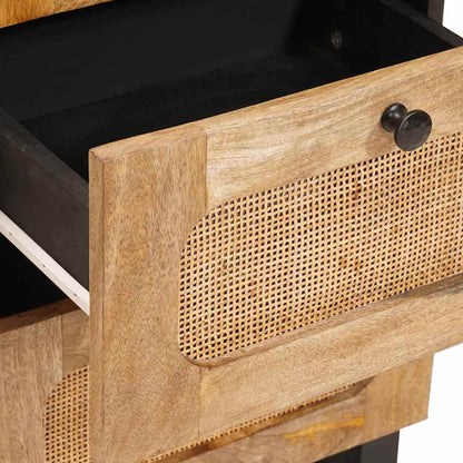 vidaXL Sideboard with Drawer Brown 40 x 33 x 75 cm Solid Mango Wood