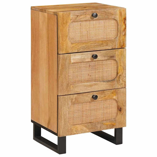 vidaXL Sideboard with Drawer Brown 40 x 33 x 75 cm Solid Mango Wood