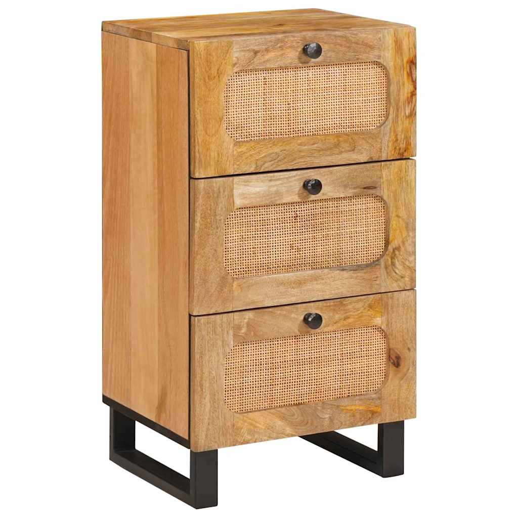 vidaXL Sideboard with Drawer Brown 40 x 33 x 75 cm Solid Mango Wood