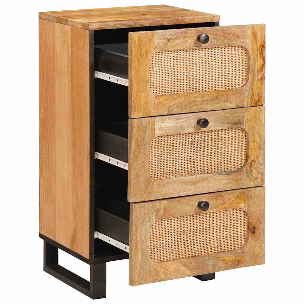 vidaXL Sideboard with Drawer Brown 40 x 33 x 75 cm Solid Mango Wood