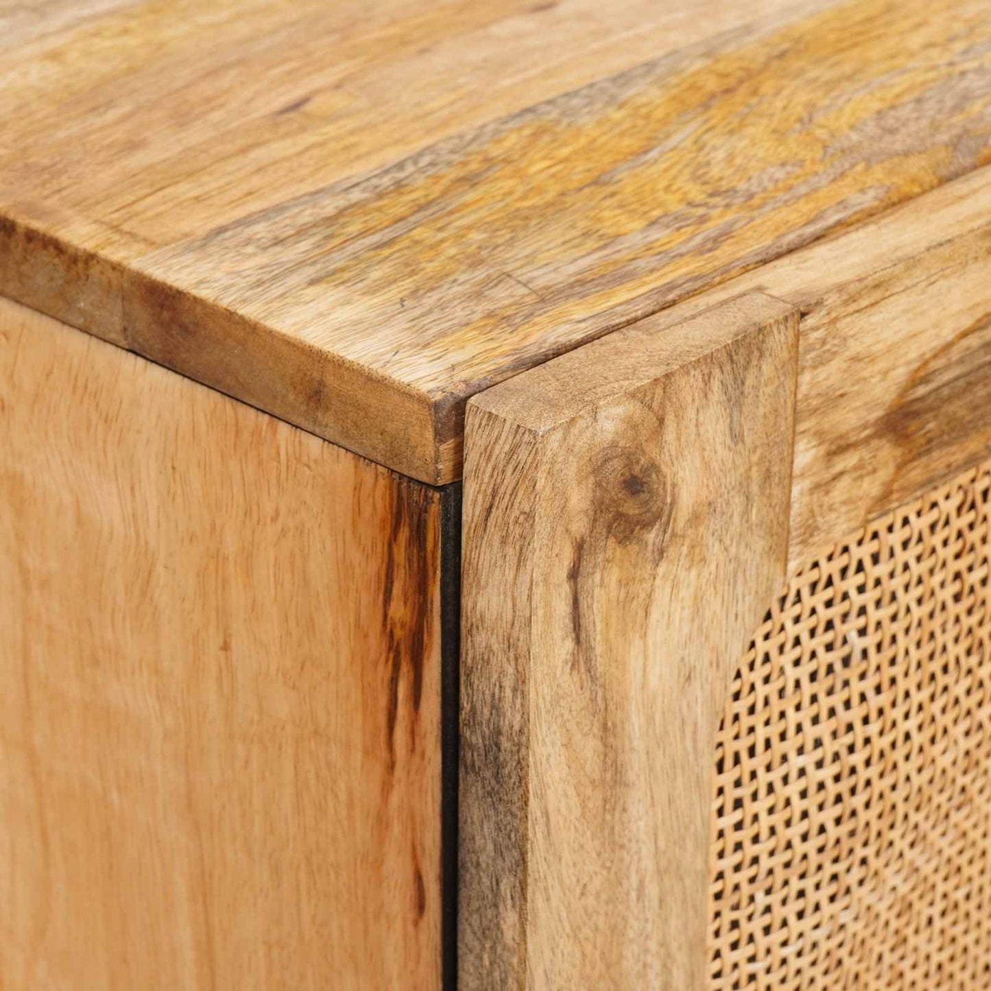 vidaXL Highboard with Storage Brown 90 x 33 x 75 cm Solid Mango Wood