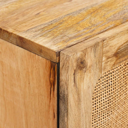 vidaXL Highboard with Storage Brown 90 x 33 x 75 cm Solid Mango Wood