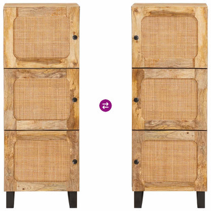 vidaXL Highboard with Storage Brown 90 x 33 x 75 cm Solid Mango Wood