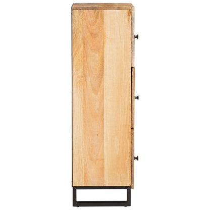 vidaXL Highboard with Storage Brown 90 x 33 x 75 cm Solid Mango Wood